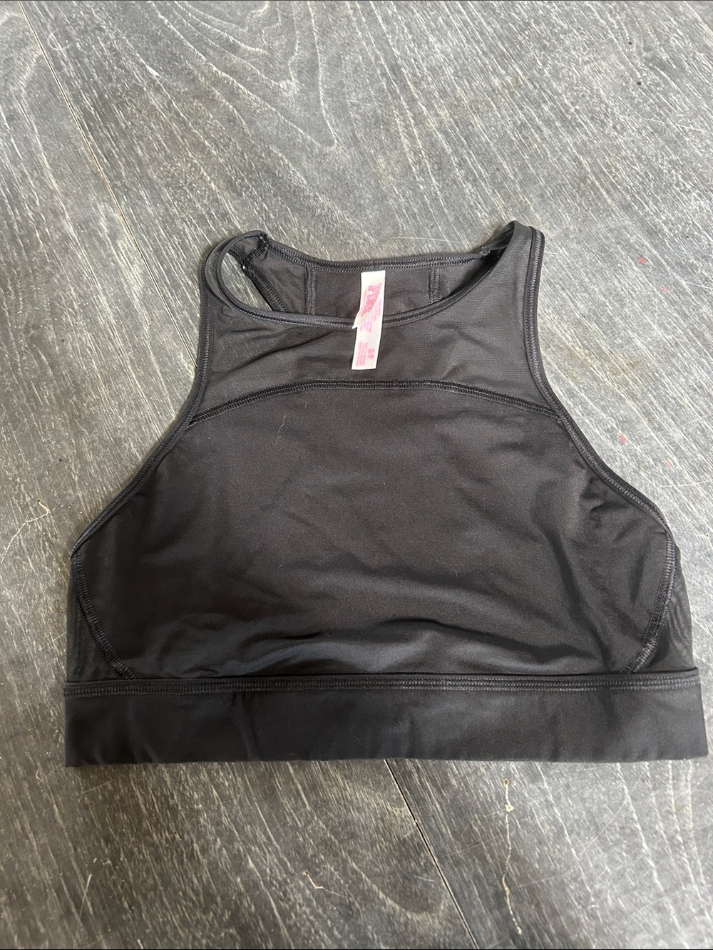 PINK Victoria's Secret Black High-Neck Sports Bra